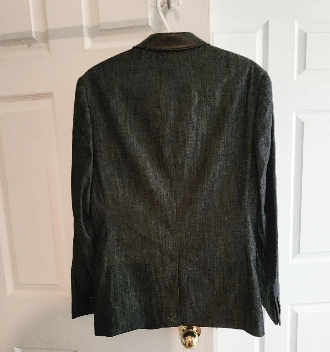 NEW WITH TAGS Express Mens 36S Photographer Fitted Black Blazer image indicator(9)