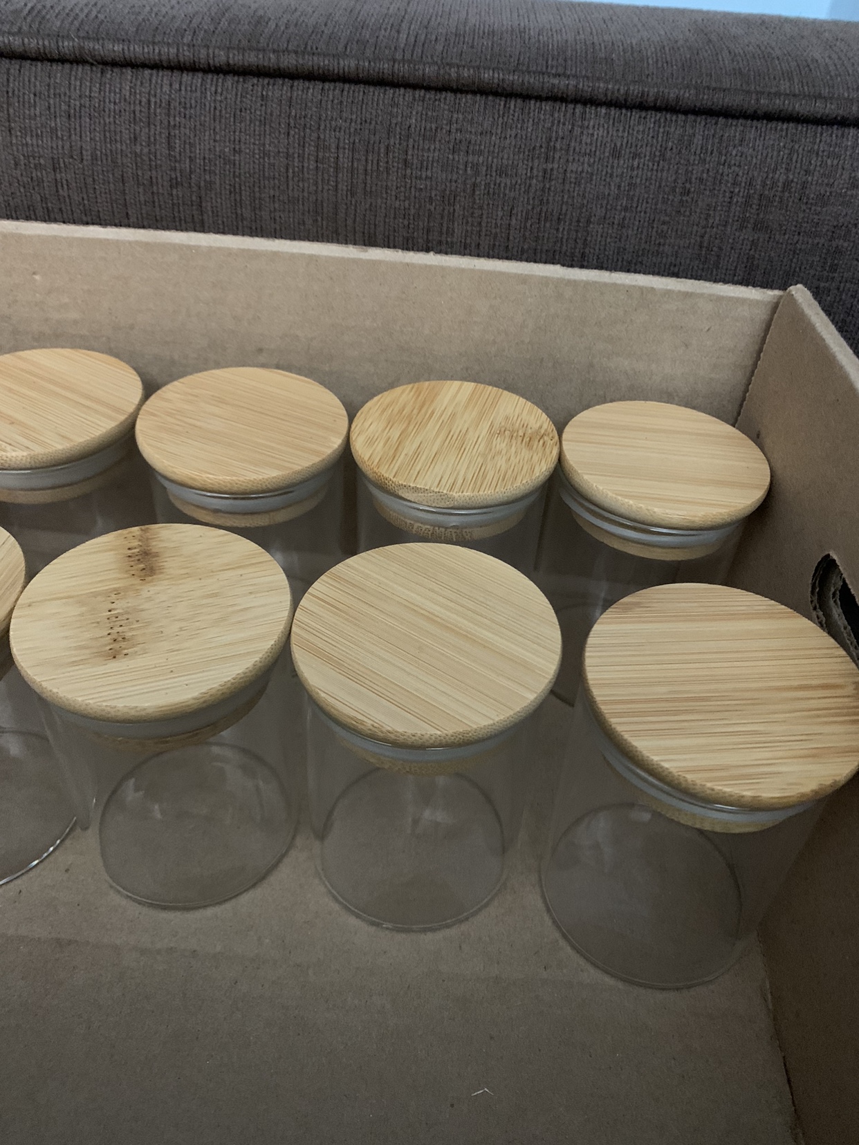 Glass Jars with Bamboo Lids - 10 piece - photo 3
