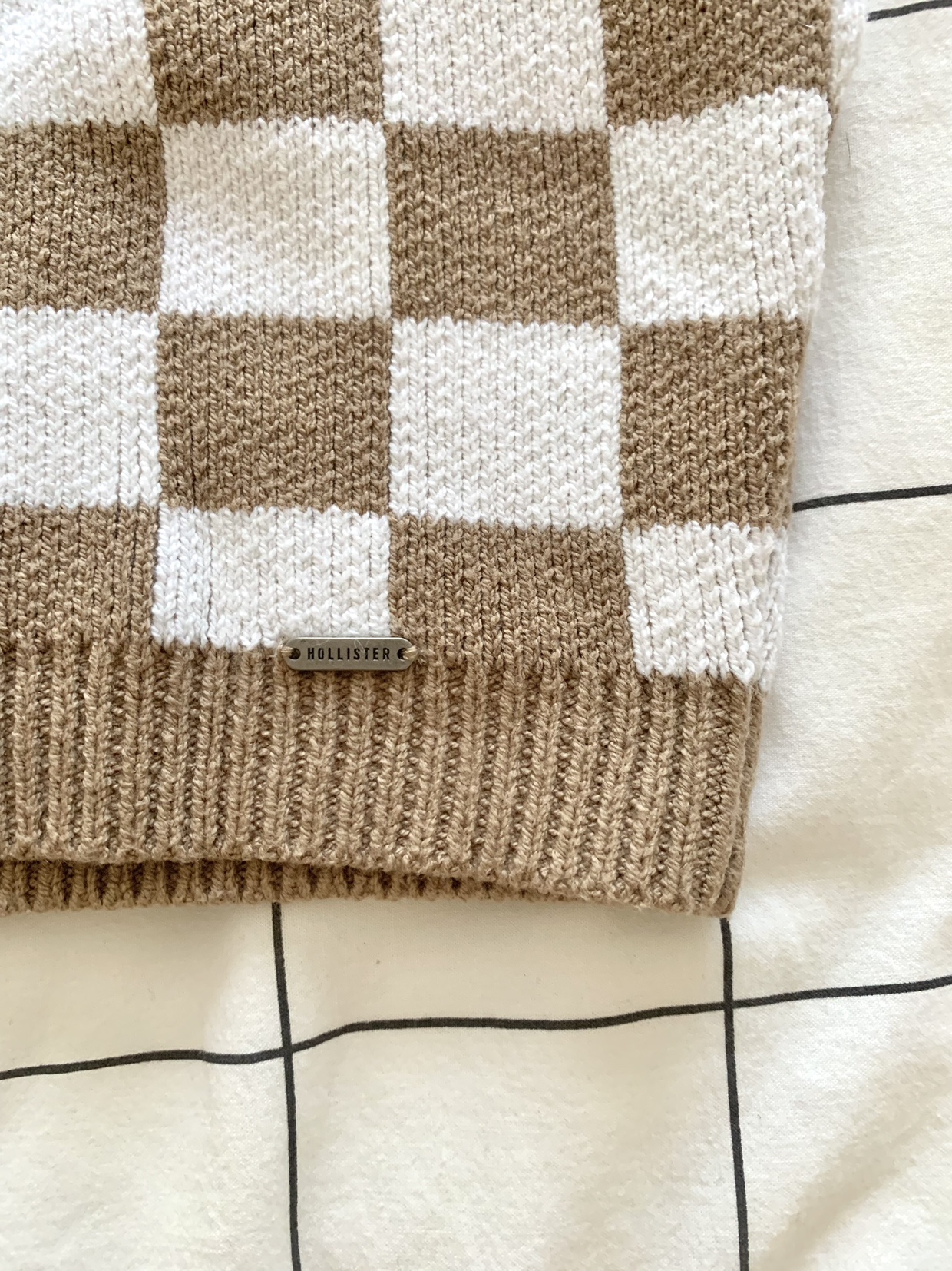 Hollister Checkered Knitted Tank Top - photo 3