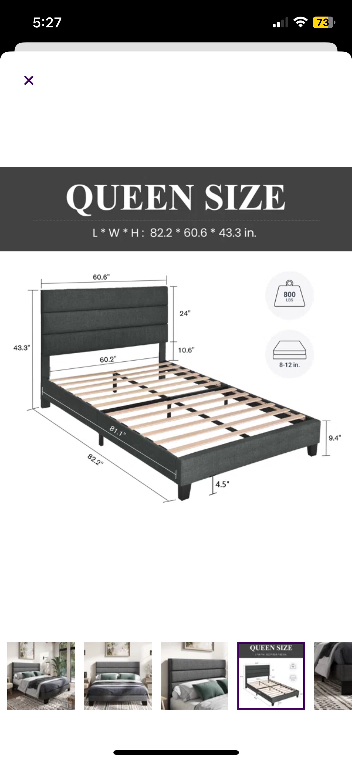 Queen Size Bed Frame - photo 2