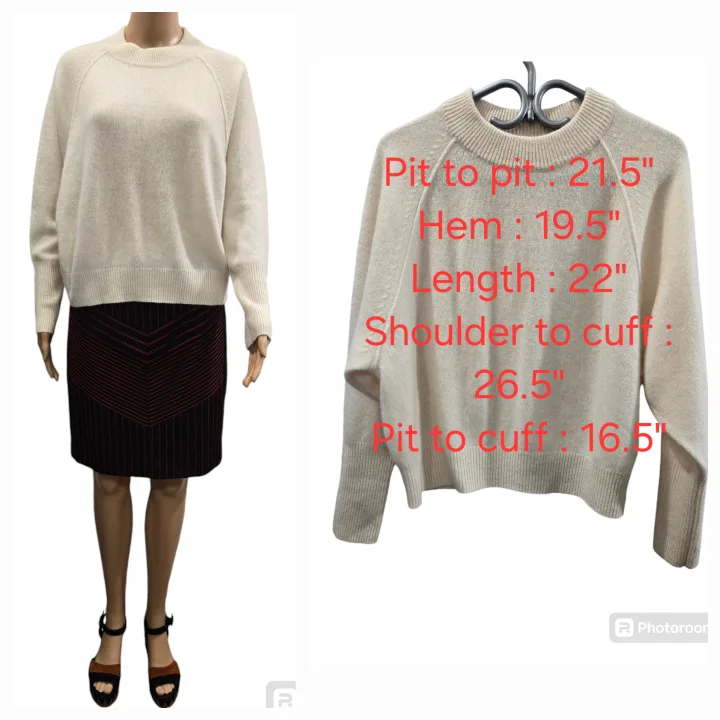 The Group by Babaton Luxe Cashmere Crewneck Sweater, Size M/L/XL thumbnail