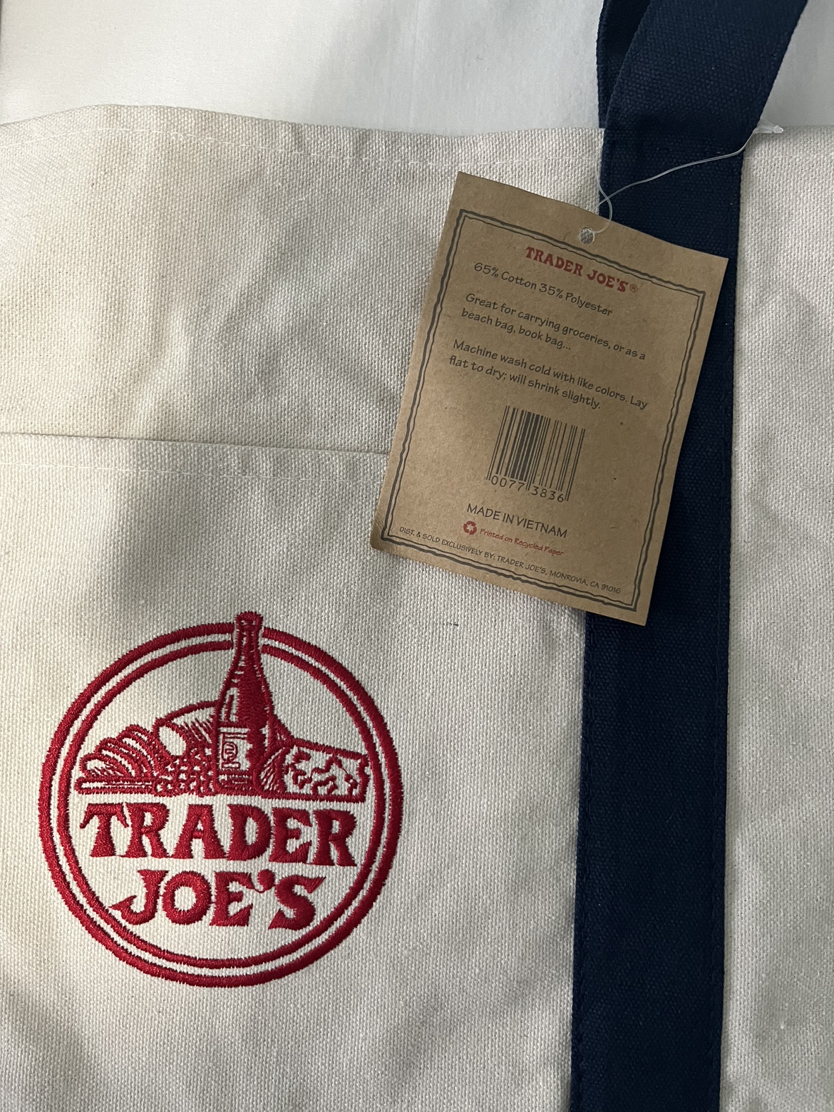 Trader Joe’s Navy Tote Bag - photo 2