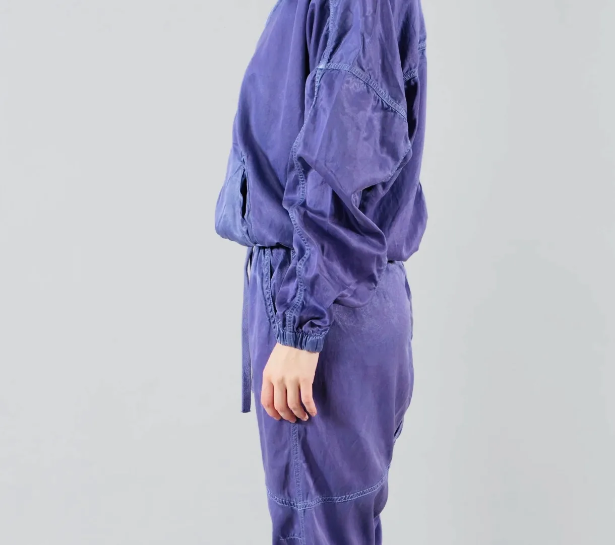Freecity purple satin parachute pants. New with tags image indicator(2)