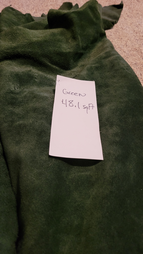 Green high grade leather hides - photo 2