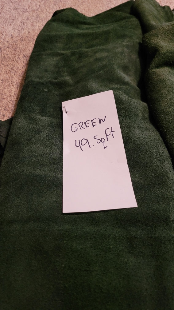 Green high grade leather hides - photo 3