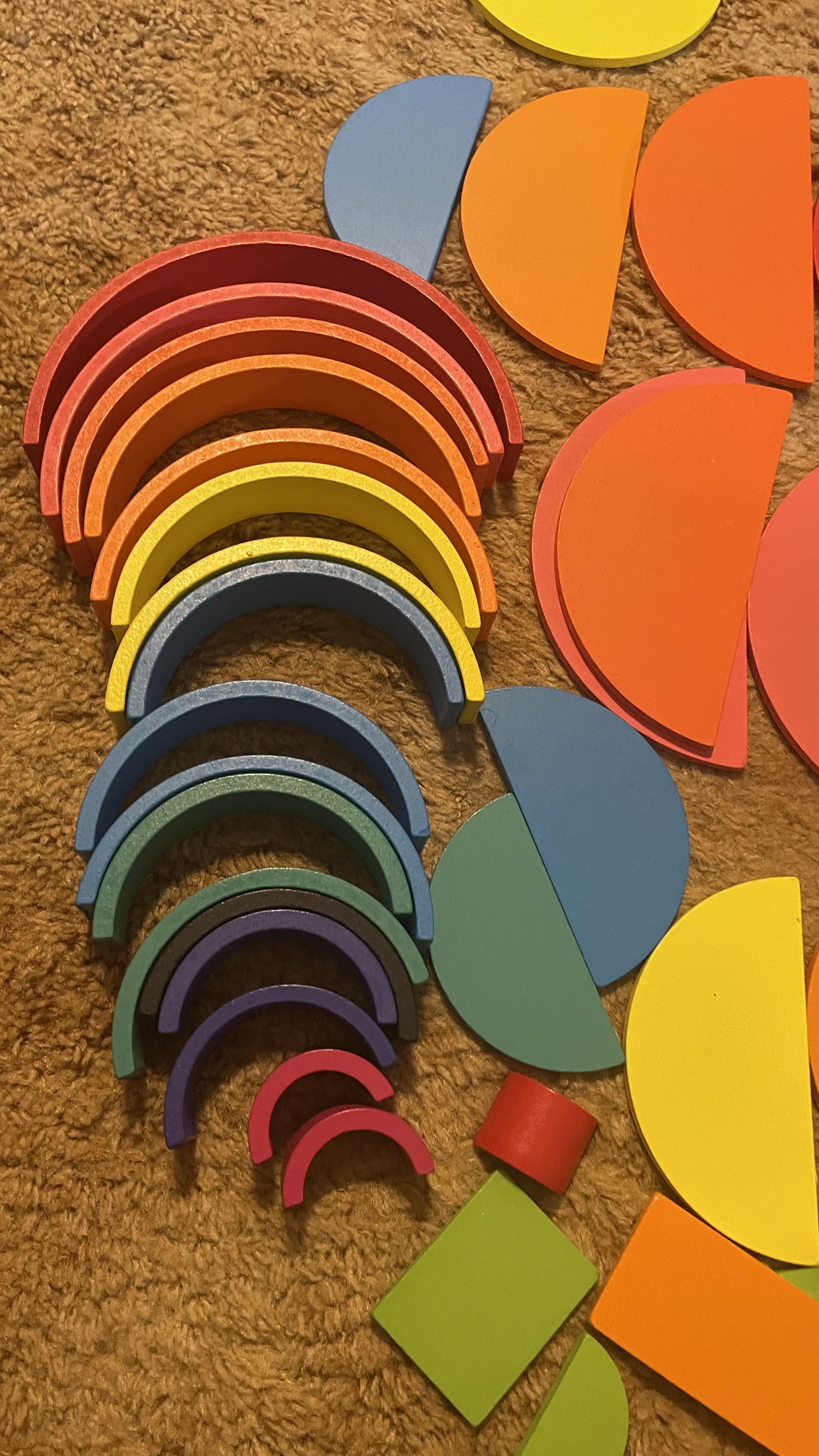 Rainbow Wooden Stacking Toys - photo 2