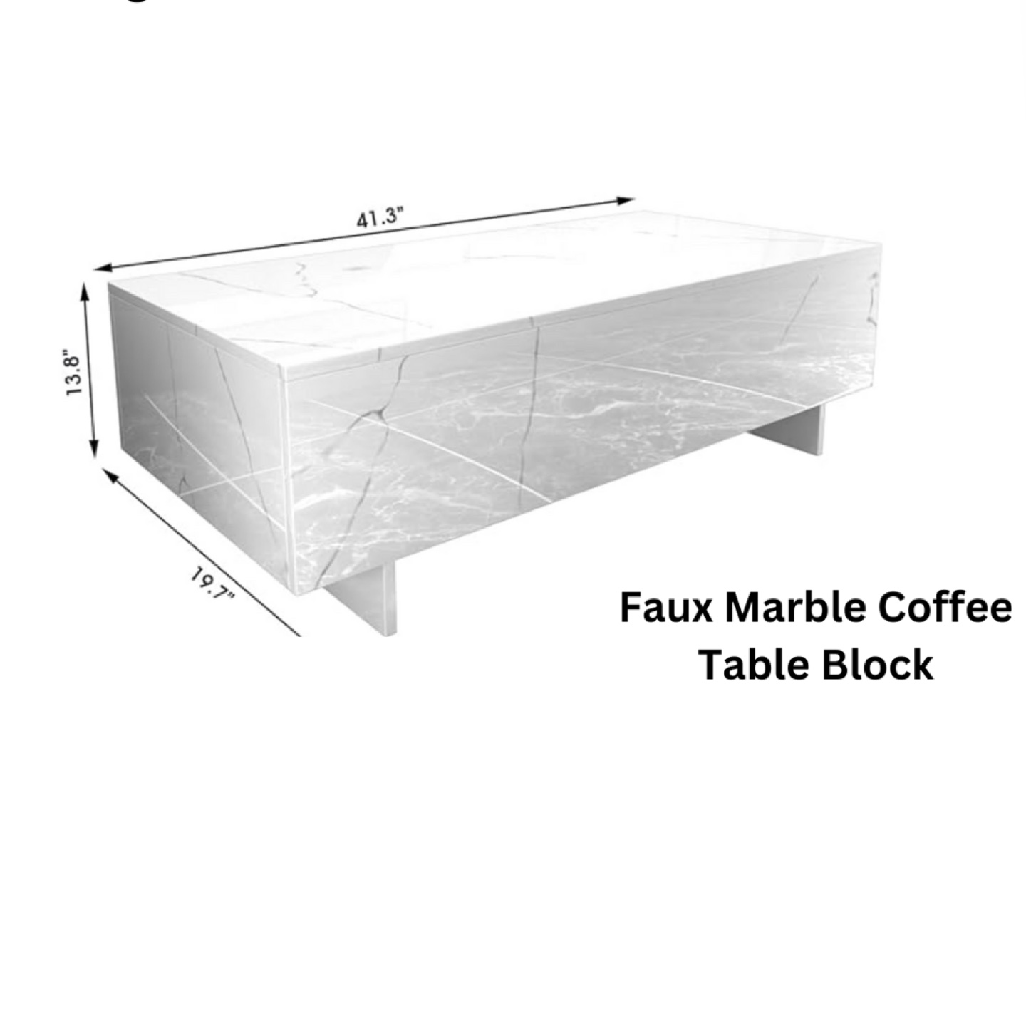 Faux Marble Coffee Table - photo 2