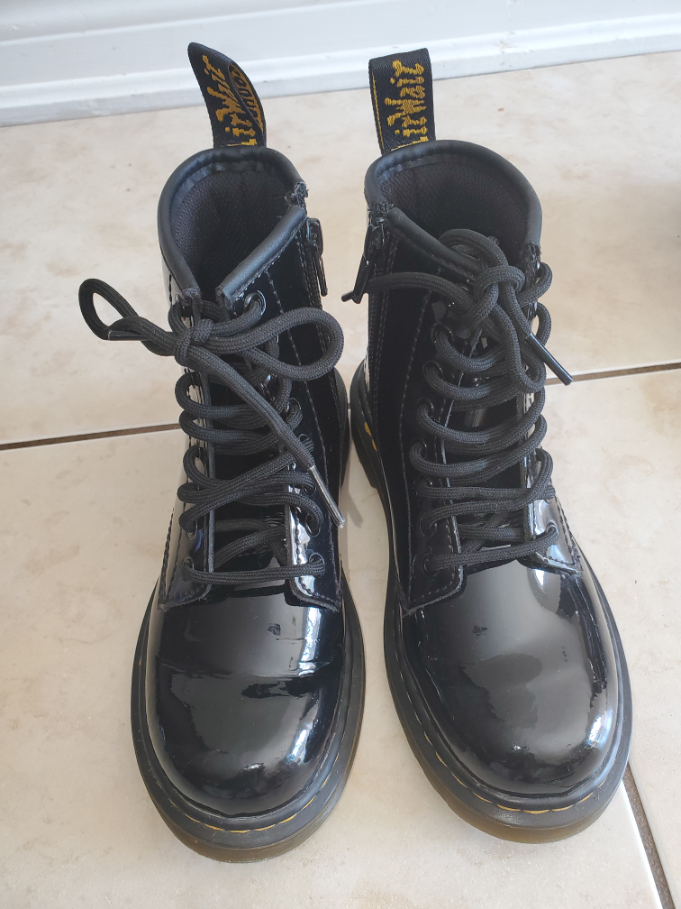 Dr. Martens Patent Boots Size 13 US-Youth