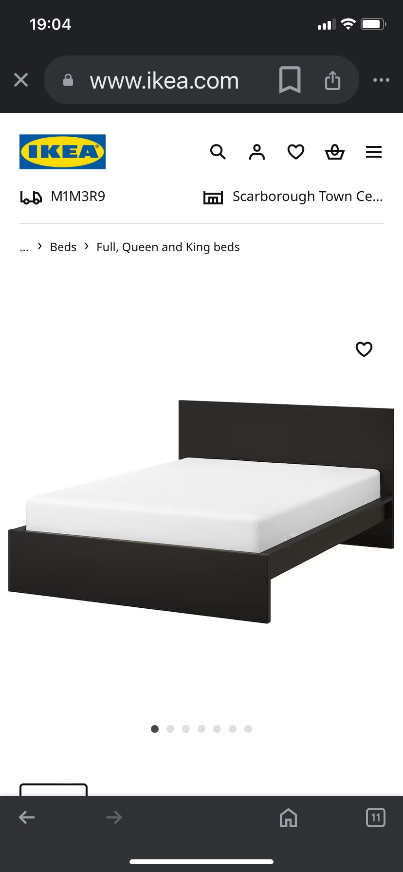 IKEA MALM Bed Frame with 4 Drawers