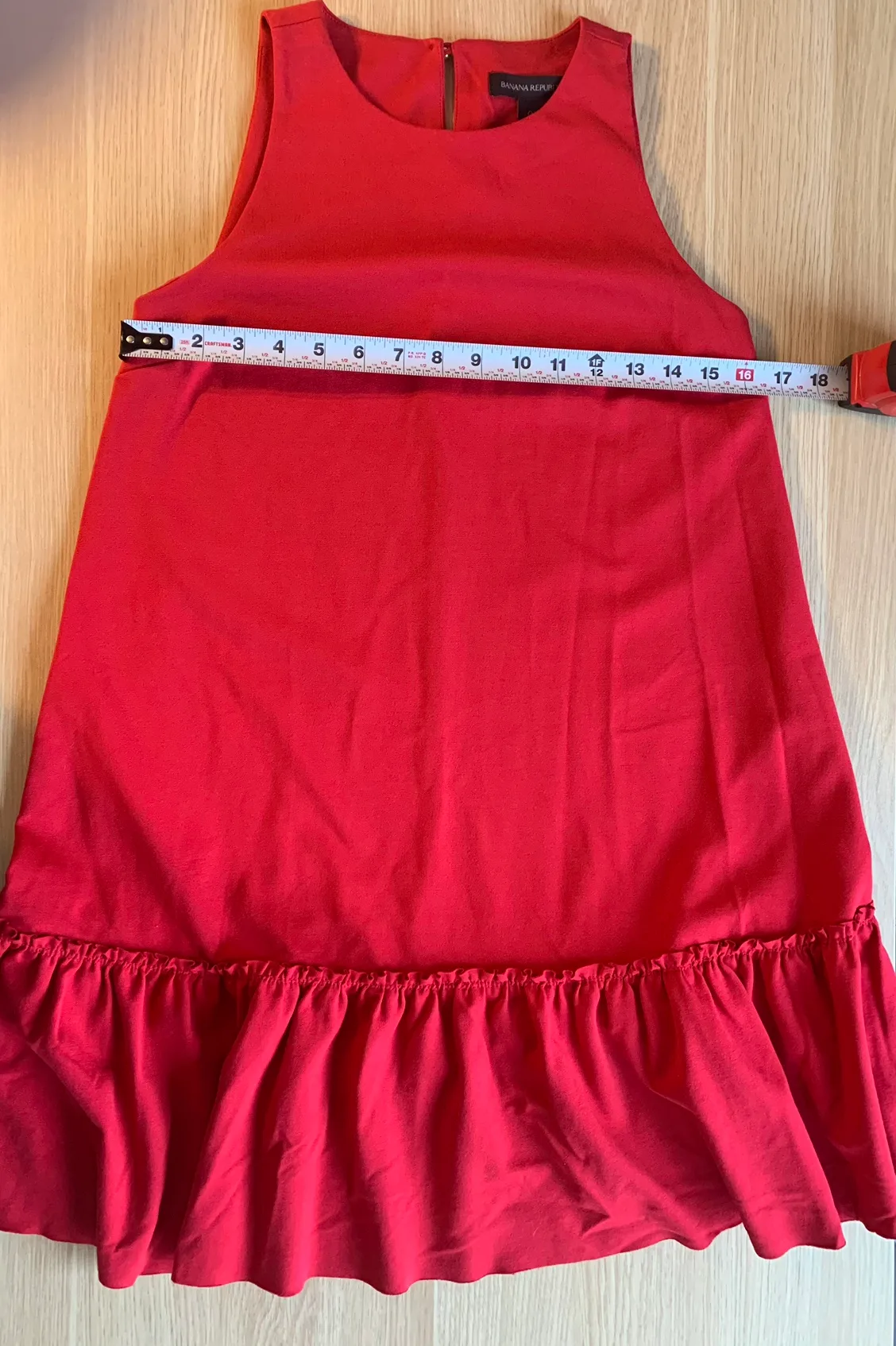 Banana Republic Red Shift Dress w/ Pockets image indicator(6)