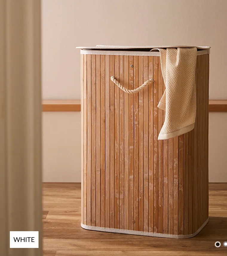 Bamboo laundry basket thumbnail