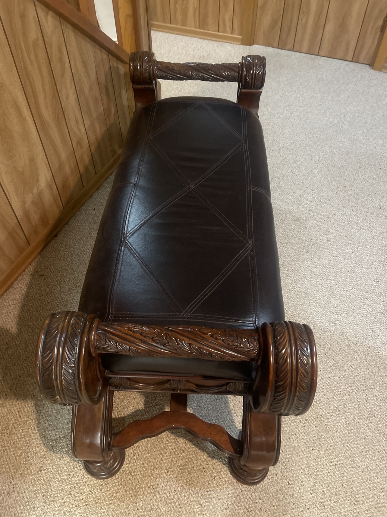 Ornate Wooden Bench - photo 5