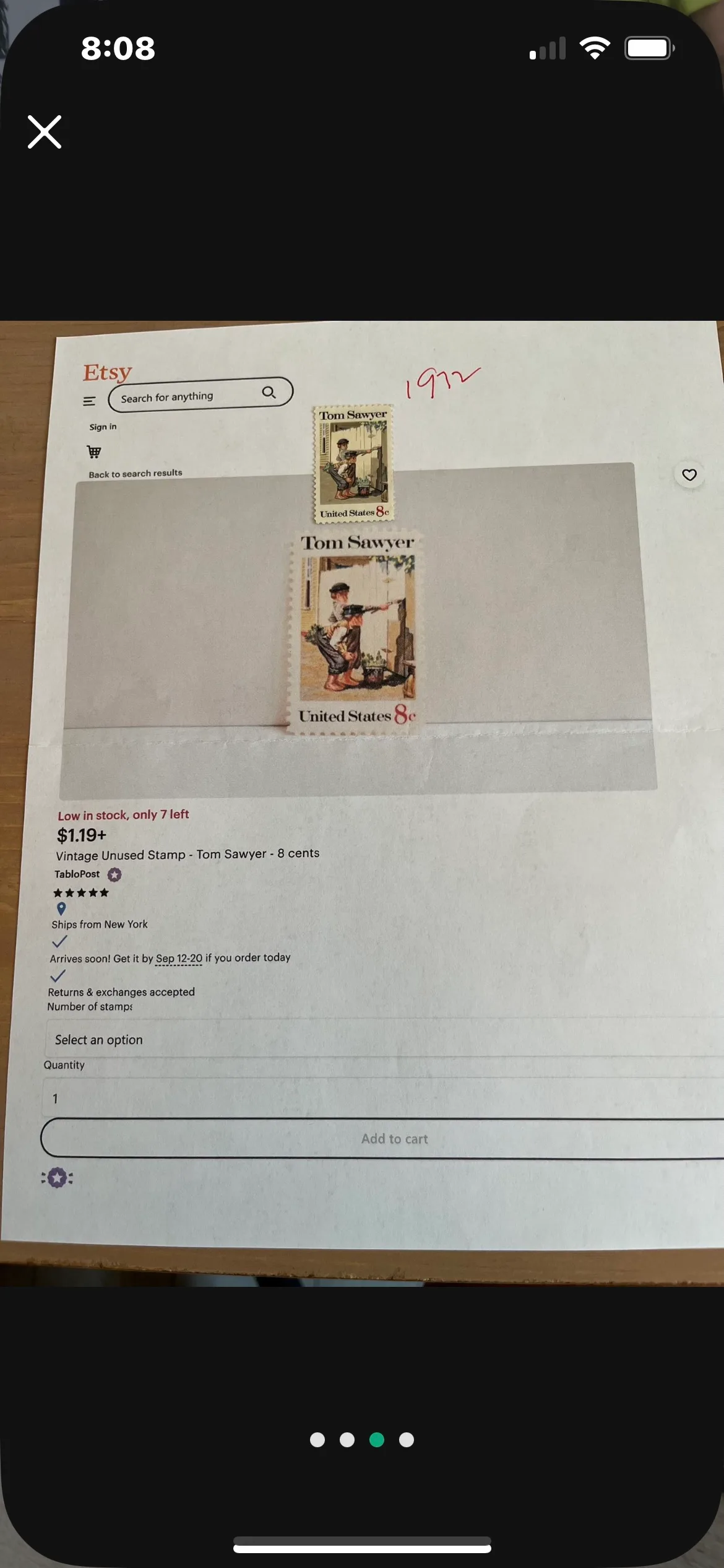 Vintage Collection of 3 Unused Stamps image indicator(3)