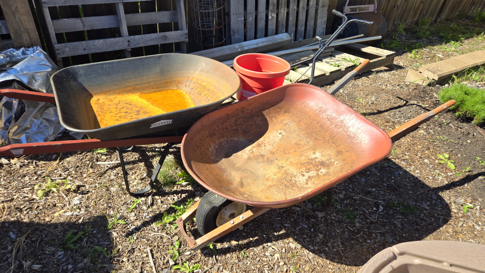 🧡 wheelbarrow, lawn roller, seed spreader 🧡