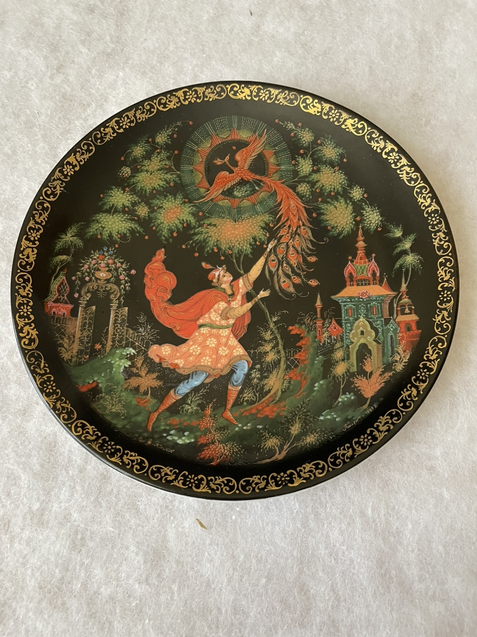 Russian Lacquerware Plate - photo 3