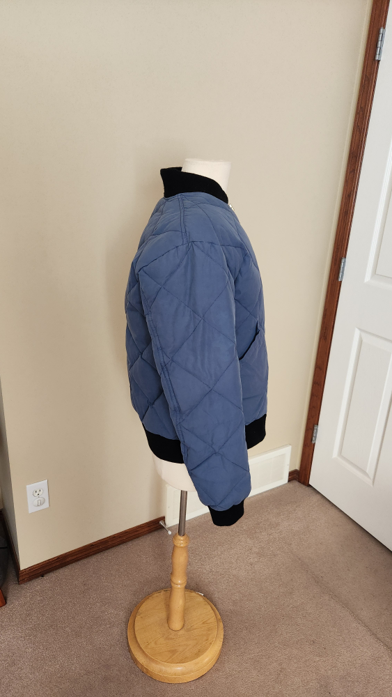 Eddie Bauer Blue Quilted Bomber Jacket - photo 3