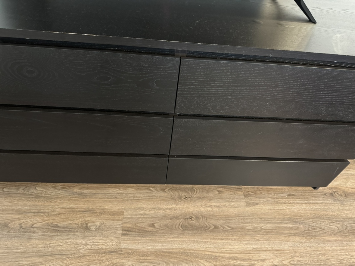 Black 6-Drawer Dresser - photo 5