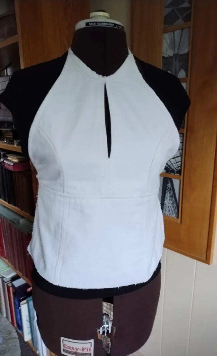 White linen Halter Top thumbnail