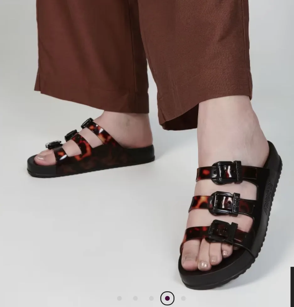 Melissa Buckle Sandals black and tortoise image indicator(2)