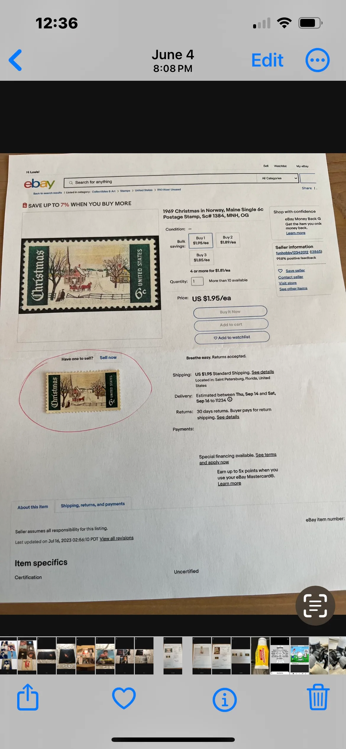 Vintage Collection of 3 Unused Stamps image indicator(2)