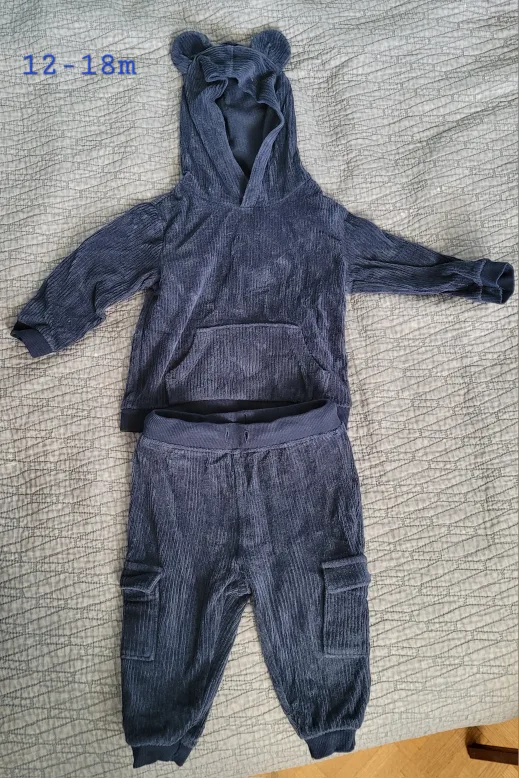 Baby Boy Corduroy Hoodie & Pant Set 12-18m image indicator(2)