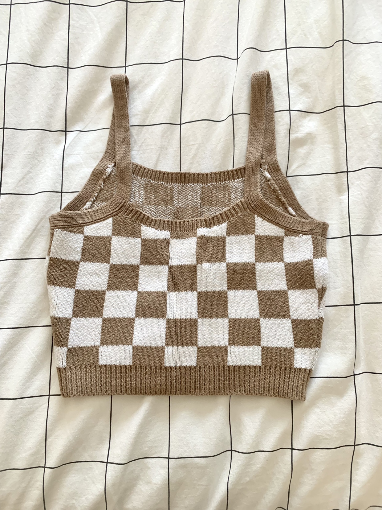 Hollister Checkered Knitted Tank Top - photo 4