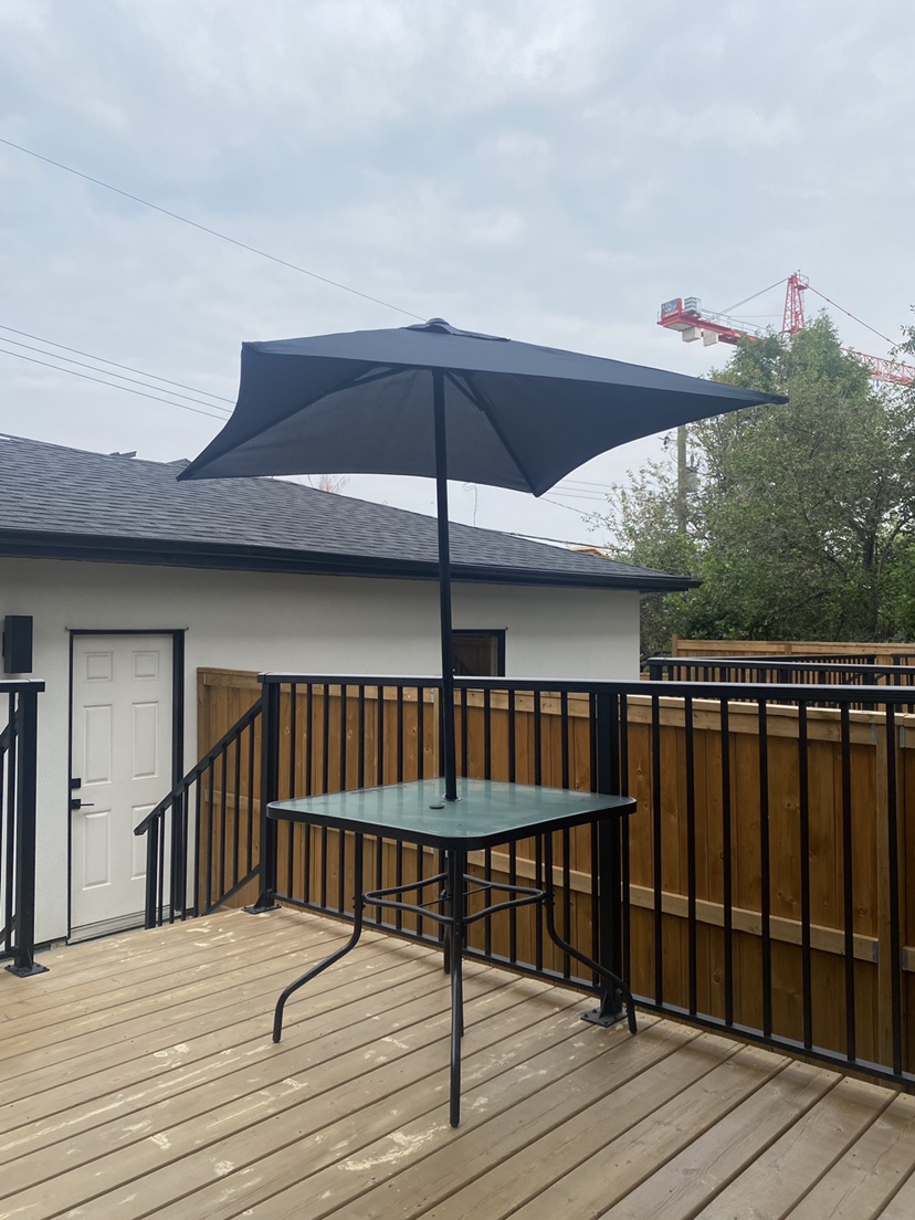 Patio Desk with Umbrella