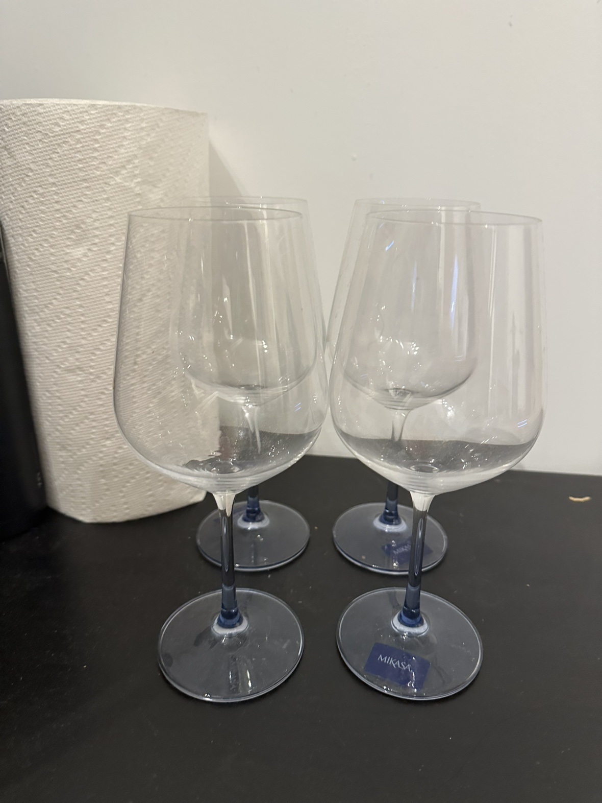 Set of 4 Mikasa Crystal Wine Glasses - photo 4