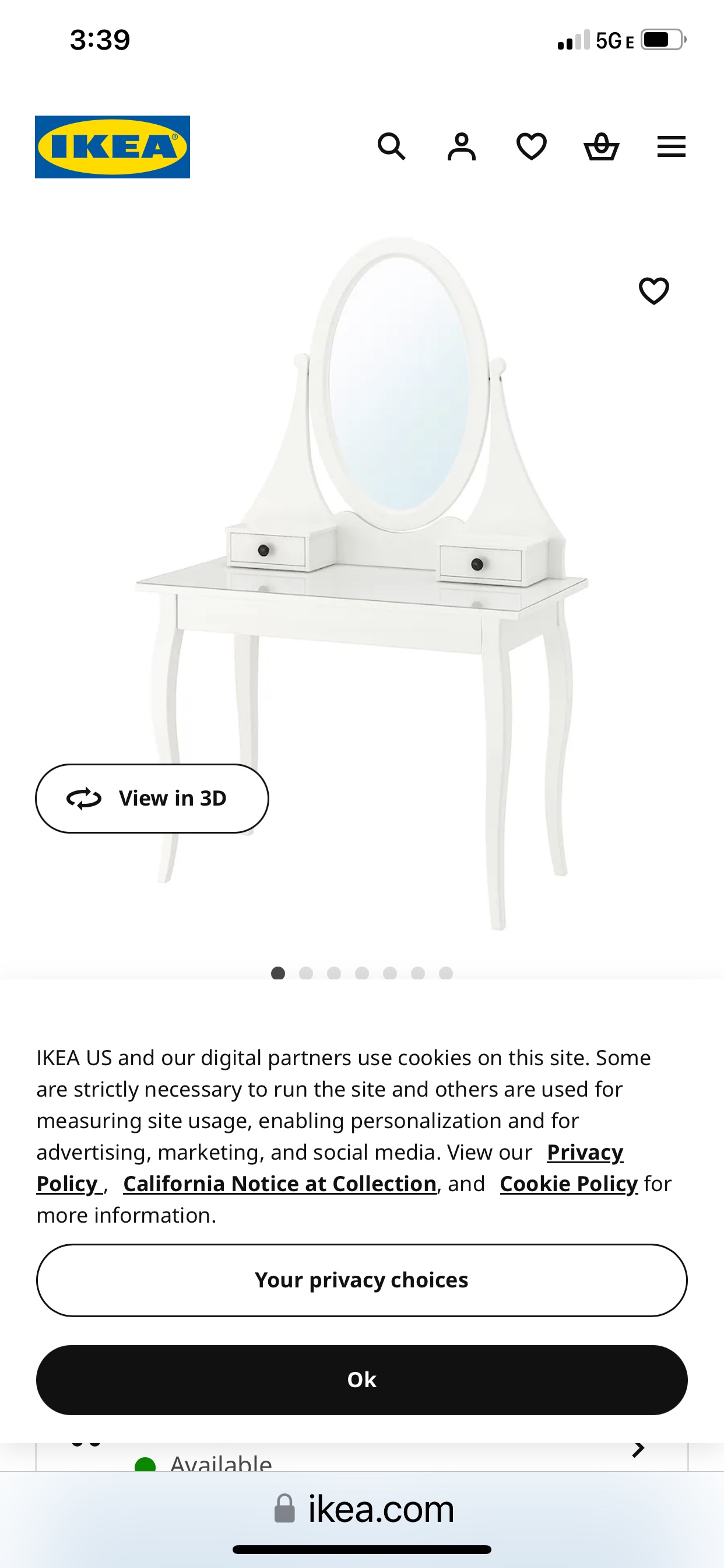 White Vanity - Desk