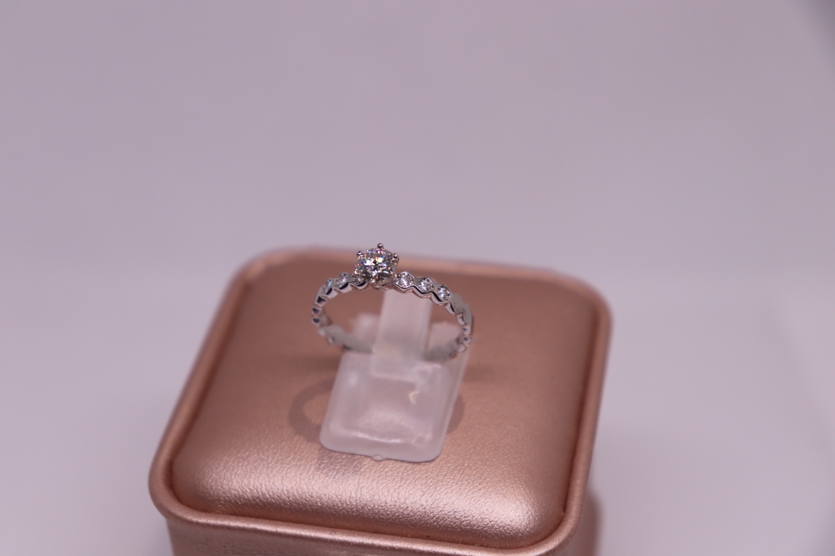 0.50-carat Moissanite Engagement Ring