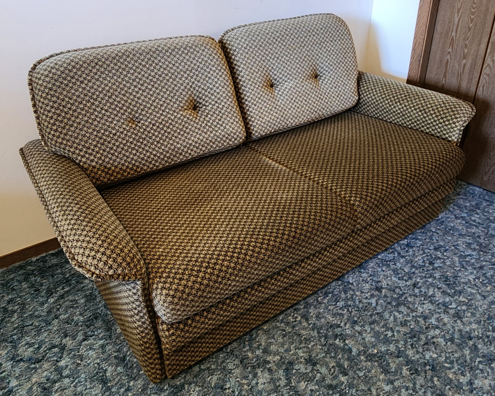 Brown Futon Pull-Out, Expandable Sofa Bed
