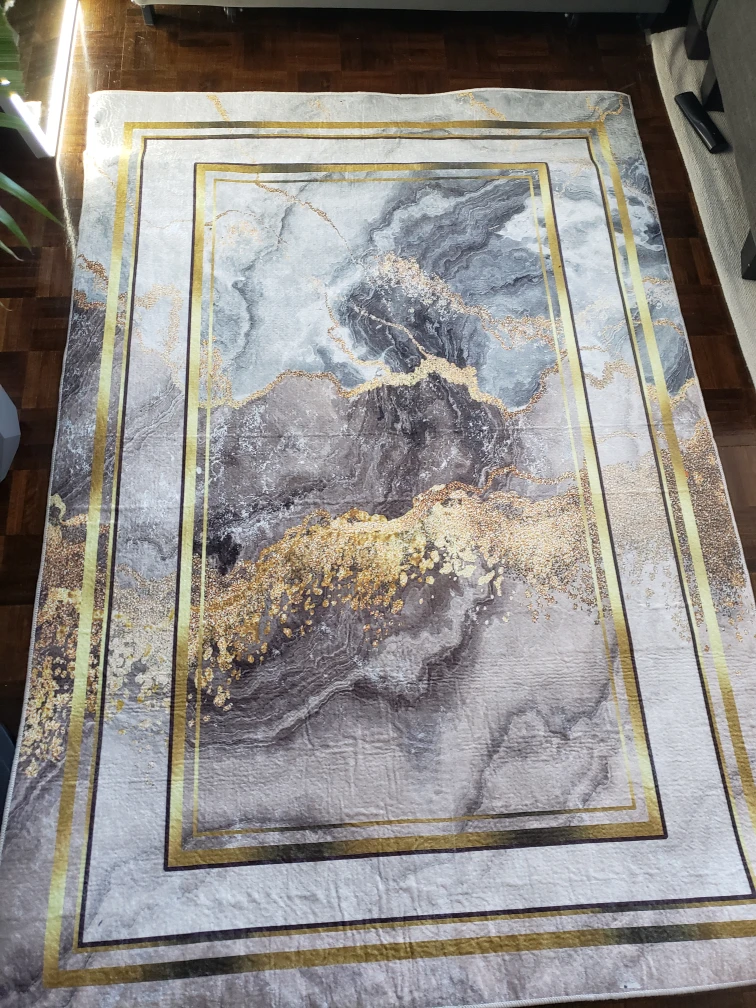 Gold and Grey Area Rug - photo 3
