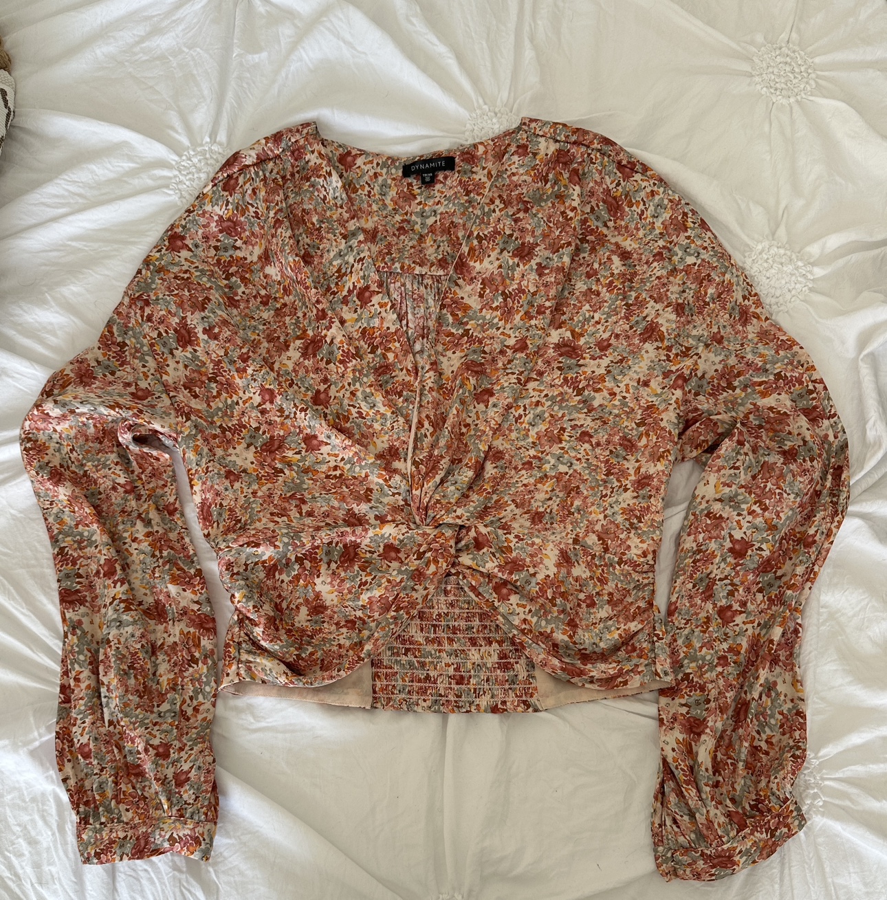 Dynamite Floral Long Sleeve Blouse - New - photo 3