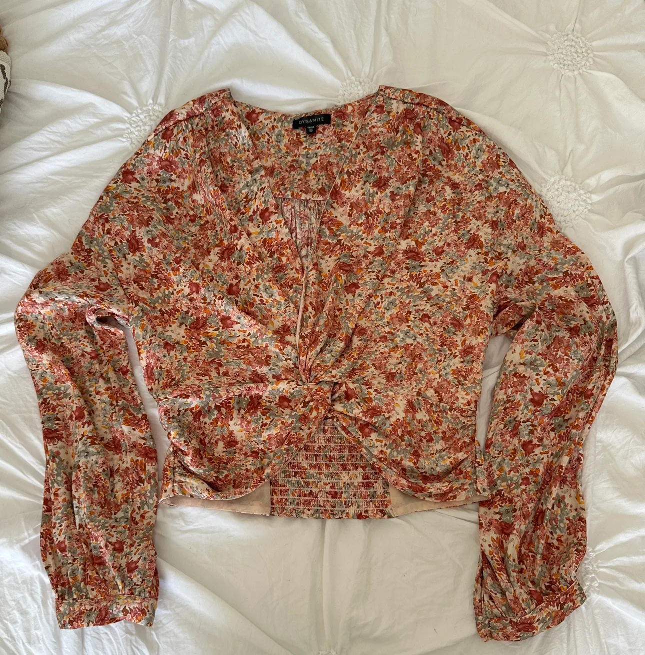 Dynamite Floral Long Sleeve Blouse - New image indicator(3)