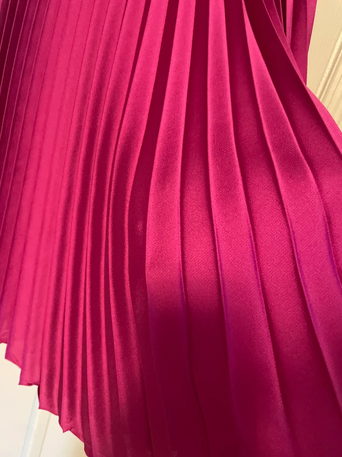 Zara Pink Pleated Skirt, Size Small image indicator(3)