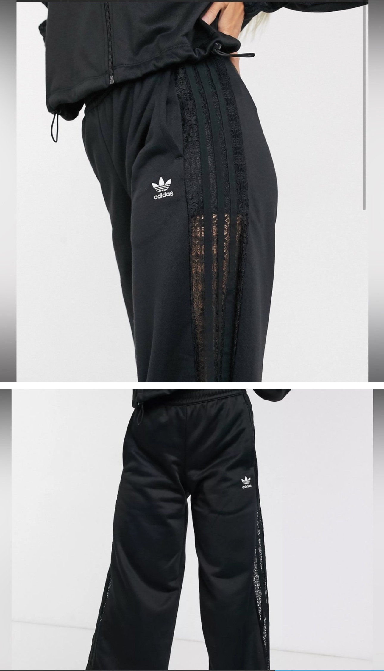 Adidas Track Pants with Mesh Detail