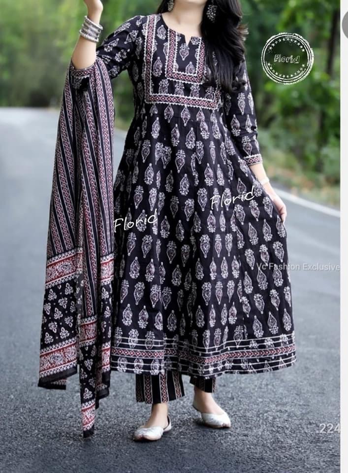 Black and White Printed kurta