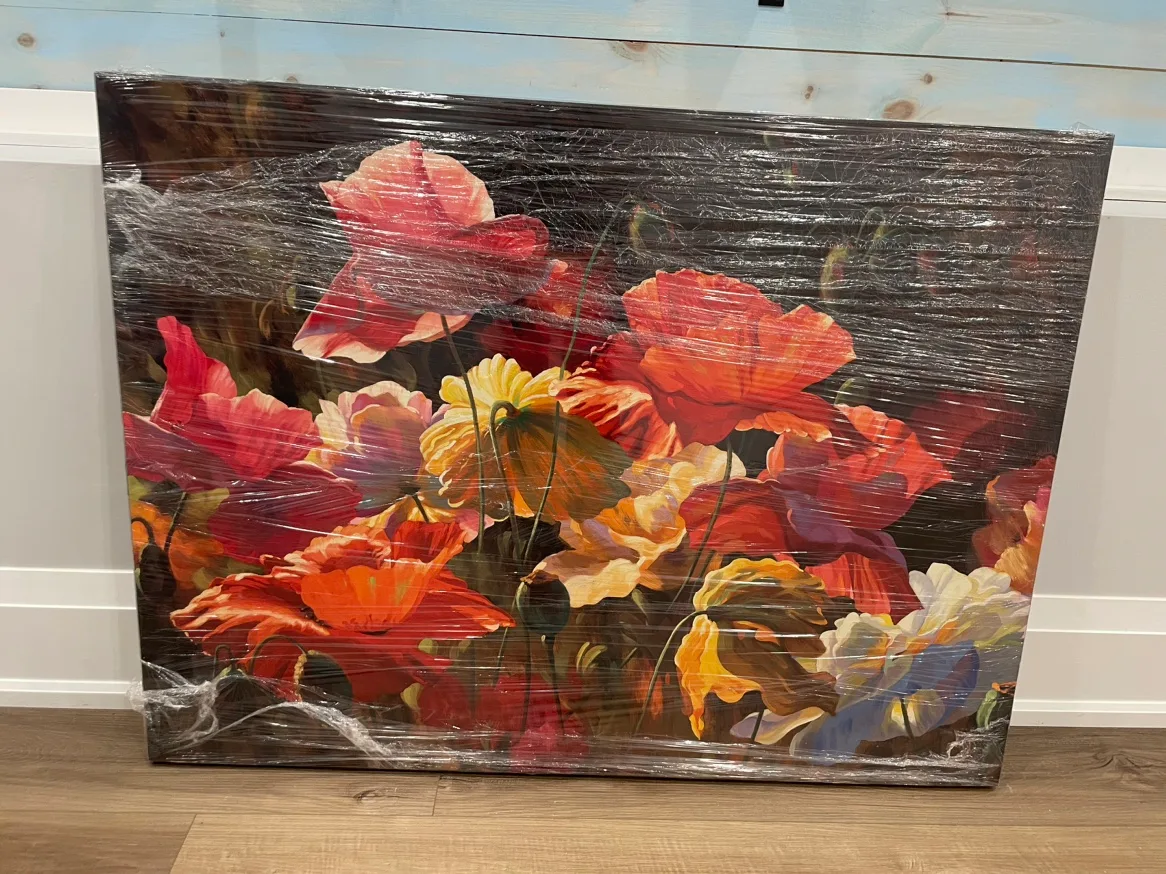 Bouclair Poppies Sunshine Canvas Wall Art retail ; $100 thumbnail