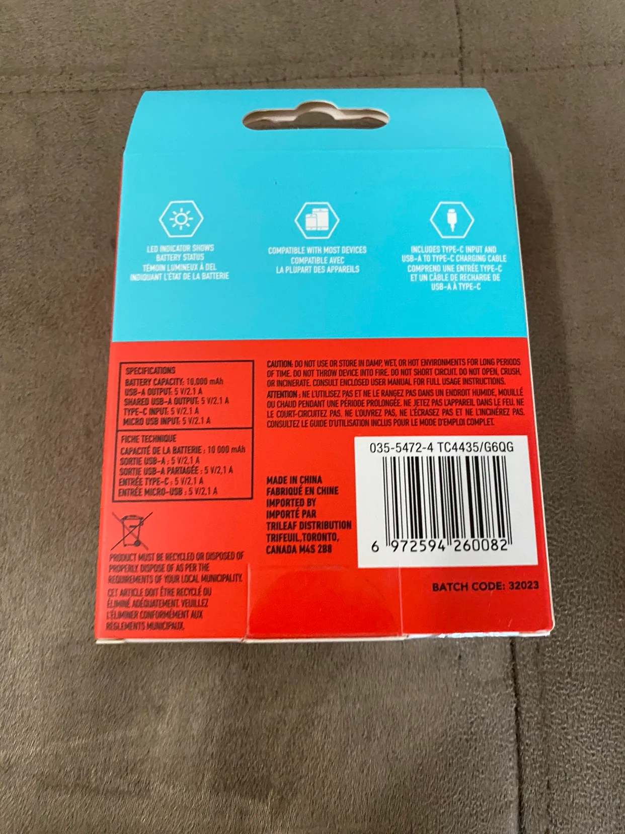 Blue Hive 10,000 mAh Power Bank image indicator(2)