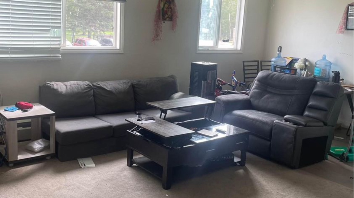 White Coffee Table with Shelf