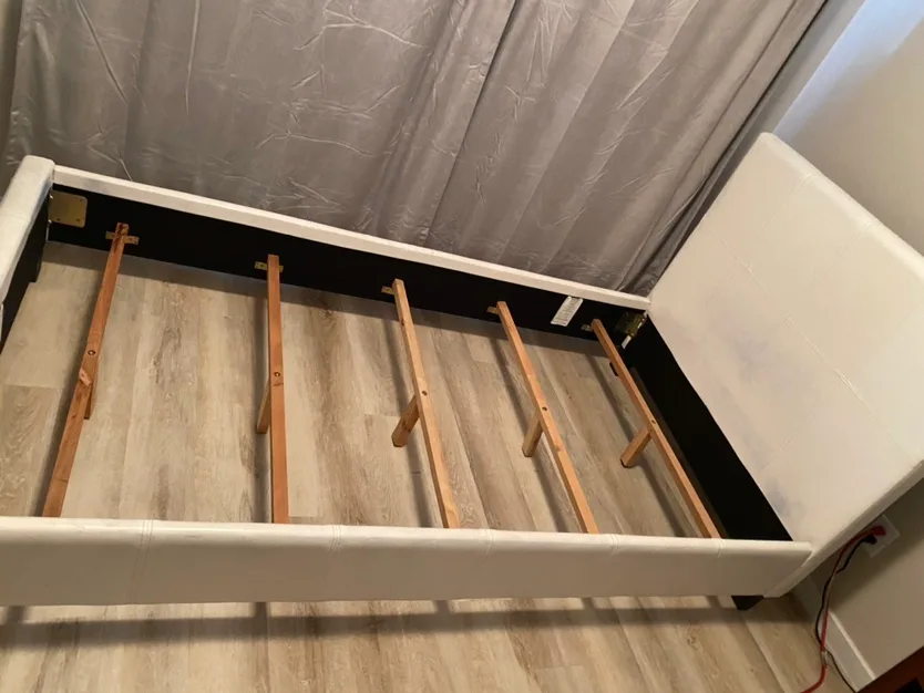White Twin Bed Frame thumbnail