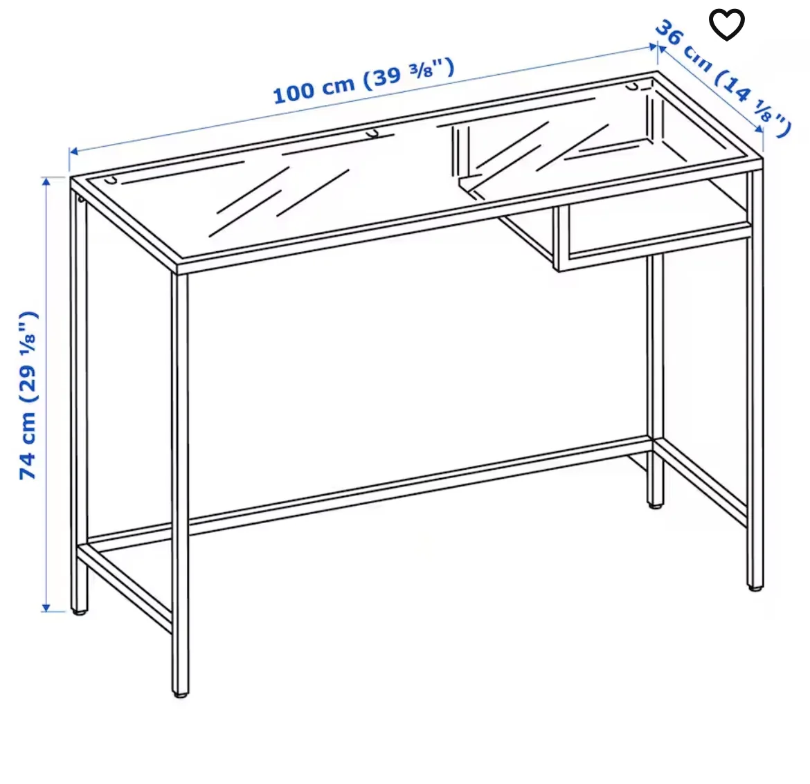 Move out sale: White Glass Desk image indicator(4)