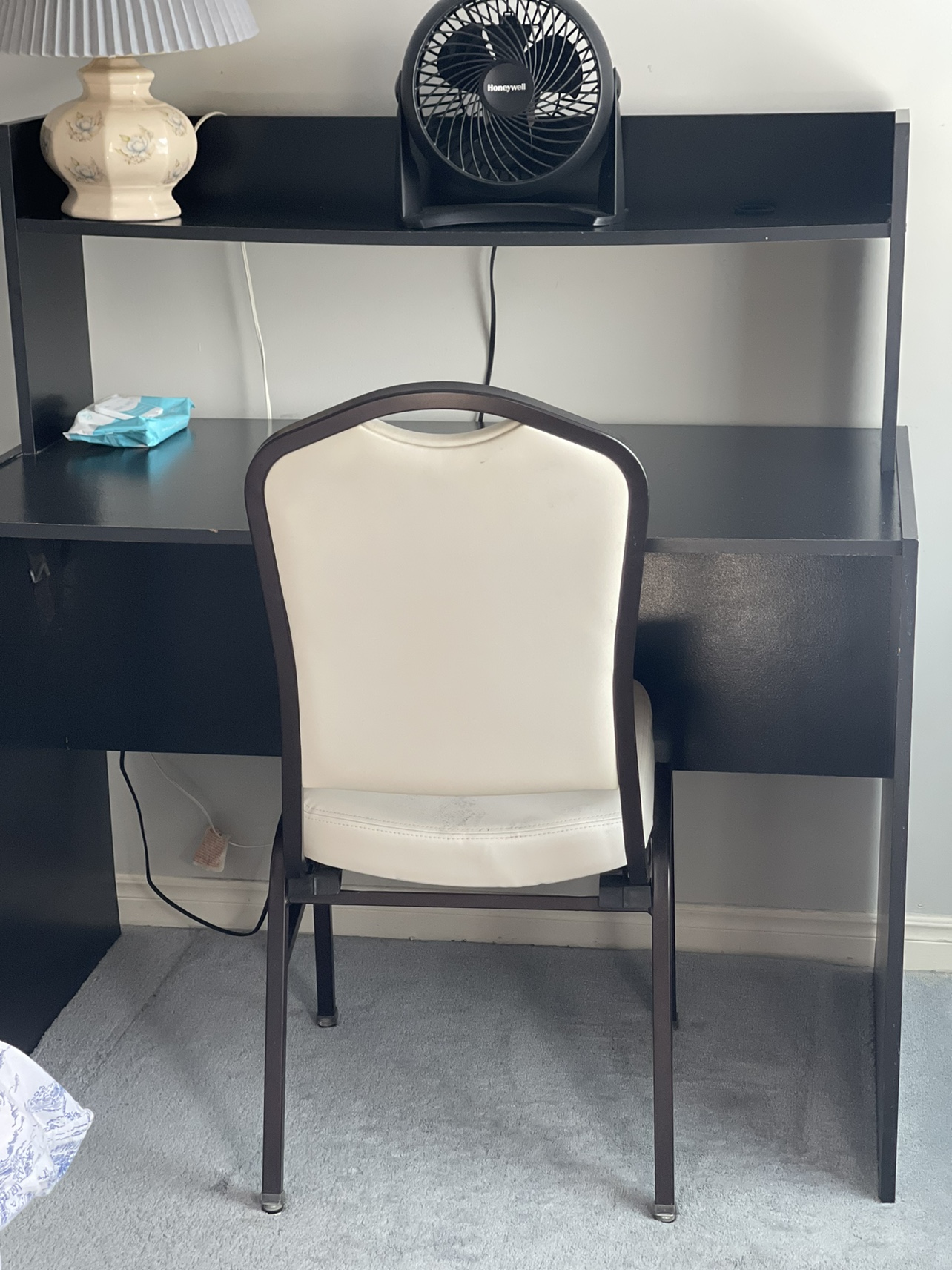 Black Desk with Shelf