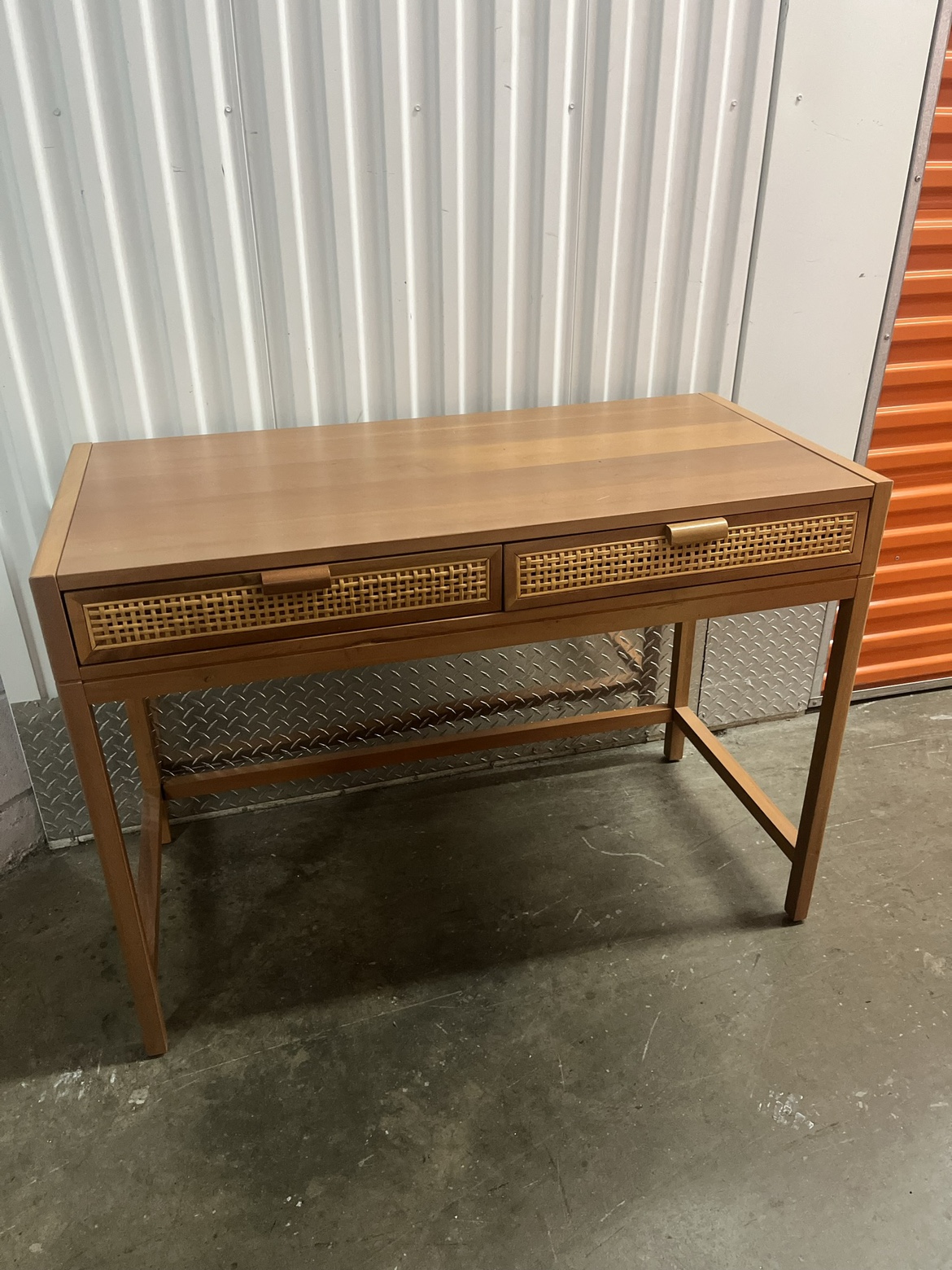 Wooden Desk with Two Drawers