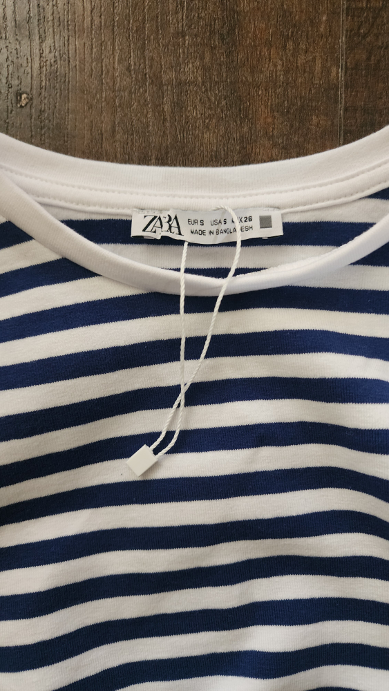 Zara  New Blue and White Striped Top - photo 2