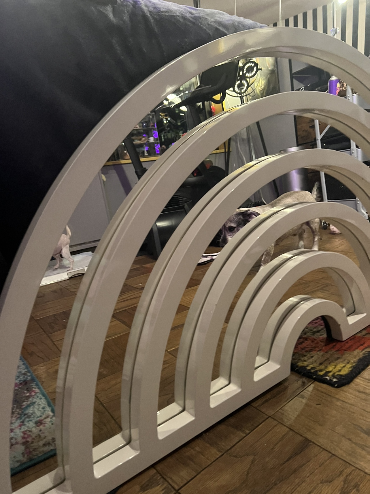 Cb2 white large Rainbow Mirror - photo 4