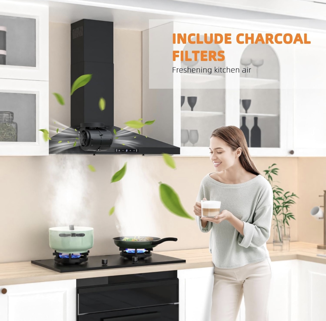 Range Hood with 450 CFM and Adjustable Chimney - photo 3