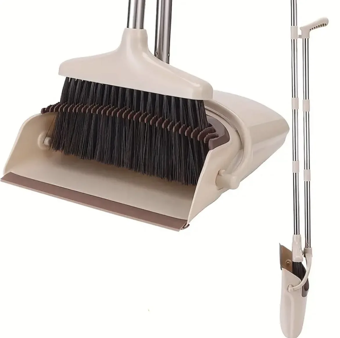 Broom and Dustpan Set NEW Tan thumbnail