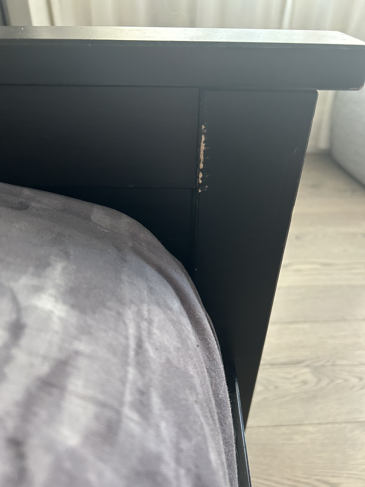 IKEA Hemnes Queen Black Bed with Two Storage Boxes - photo 4