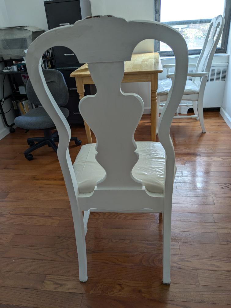 4 White Dining Chairs - photo 3